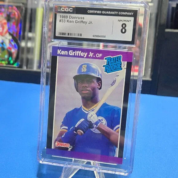 1989 Donruss #33 Ken Griffey Jr. (RC) (CGC 8) - Picture 1 of 2